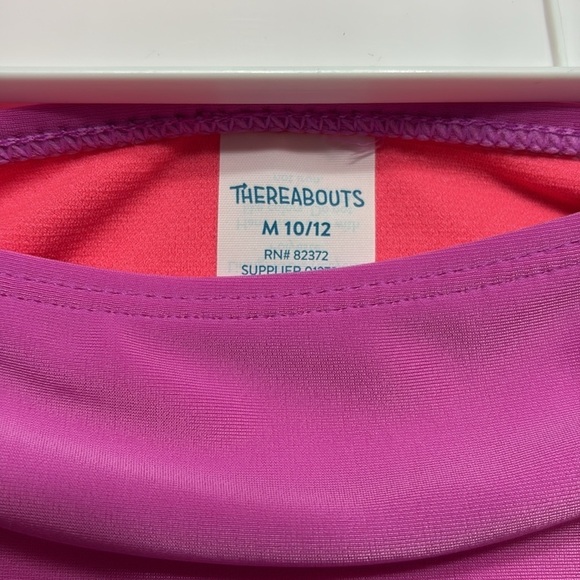 Thereabouts Girls' Pink Tie-Dye Rash Guard 2 Piece Bathing Suit Set - Picture 5 of 11